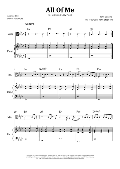 All Of Me (arr. Daniel Nakamura)