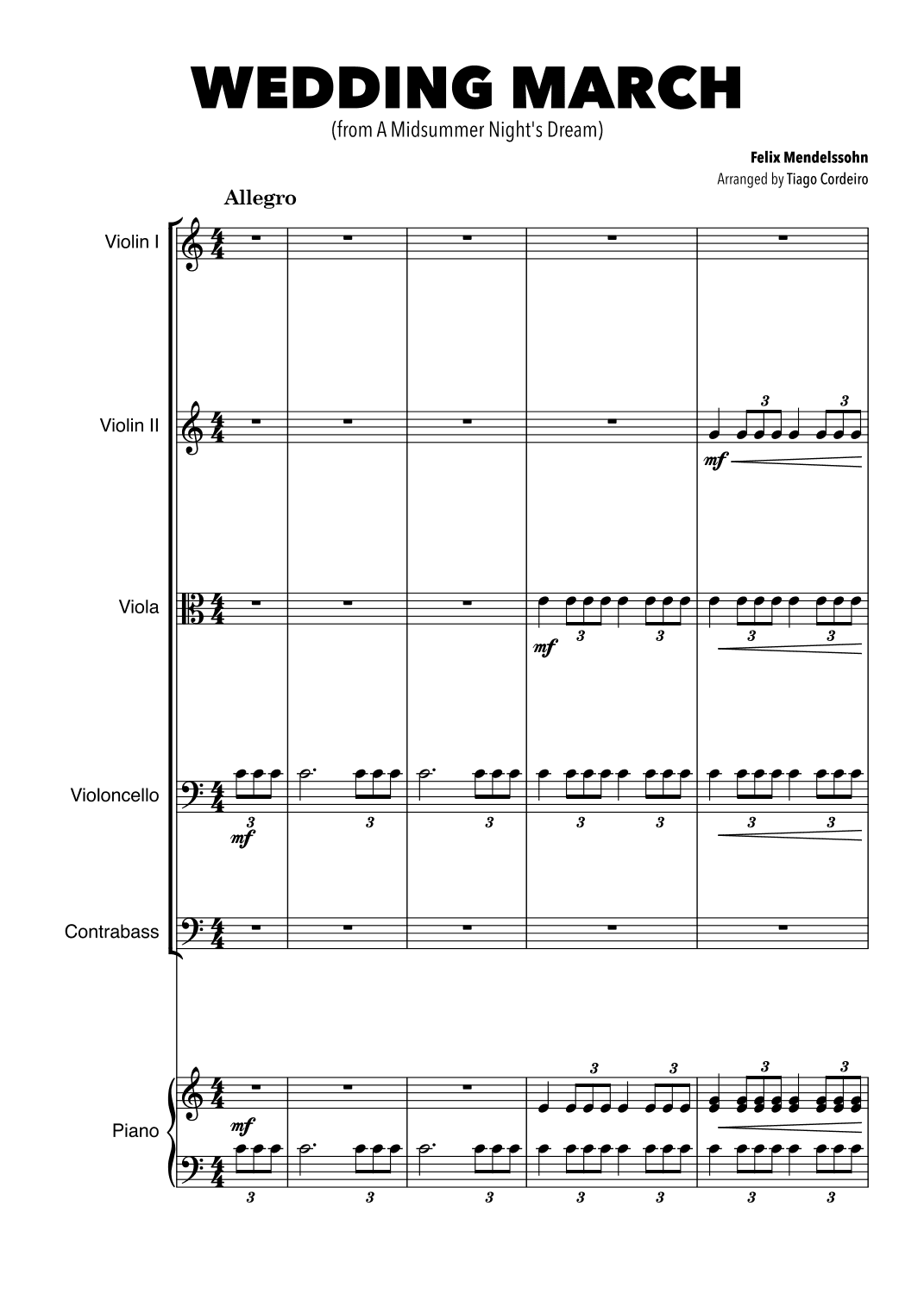 Wedding March (arr. Tiago Cordeiro)