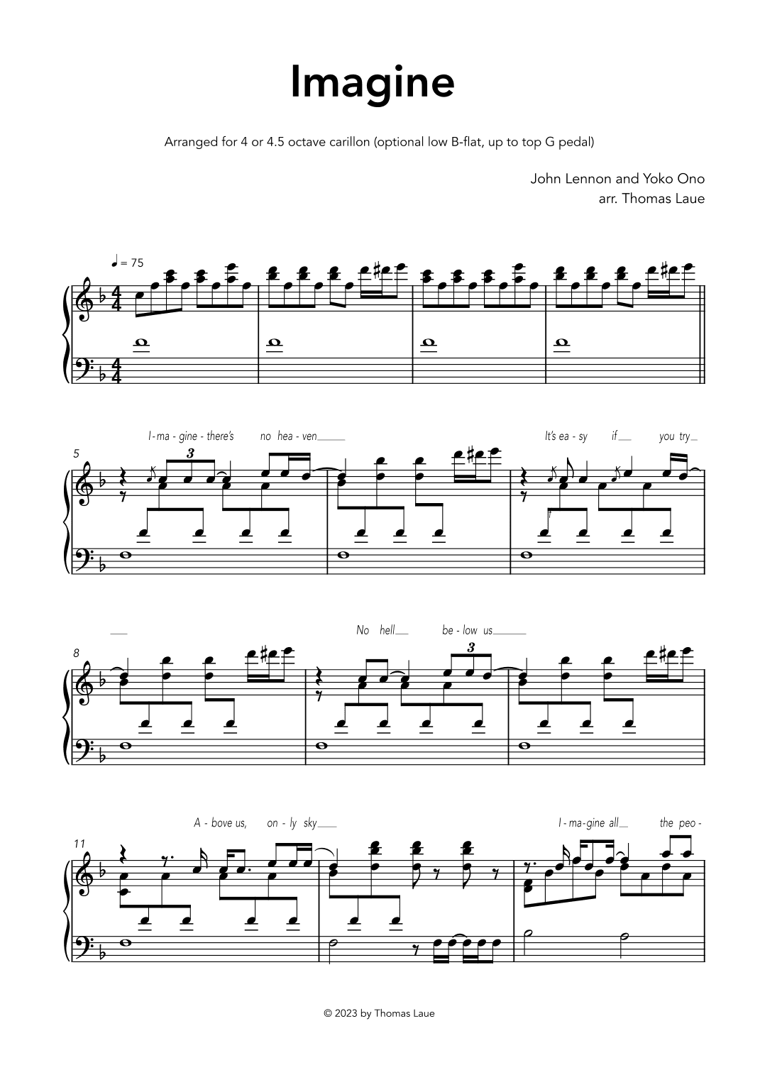 Imagine (arr. Thomas Laue)