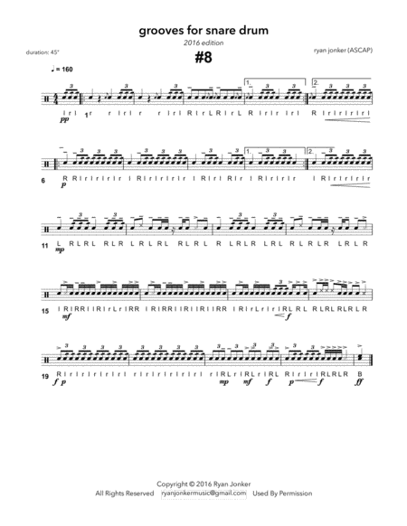 Groove #8 for Snare Drum