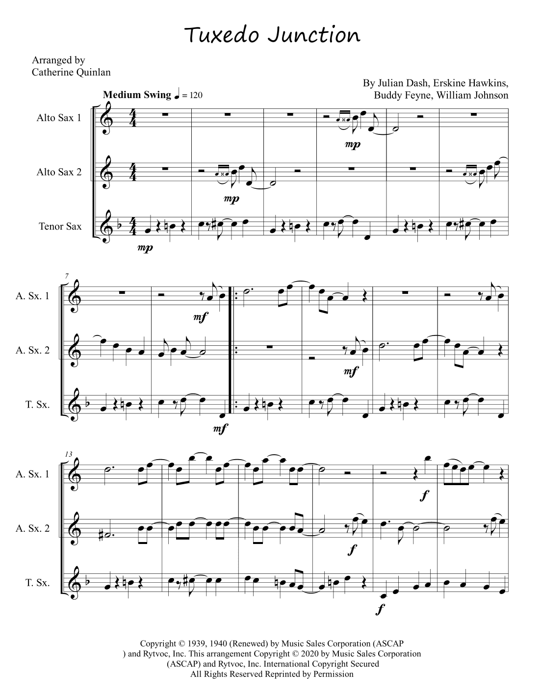 Tuxedo Junction (arr. Catherine Quinlan)