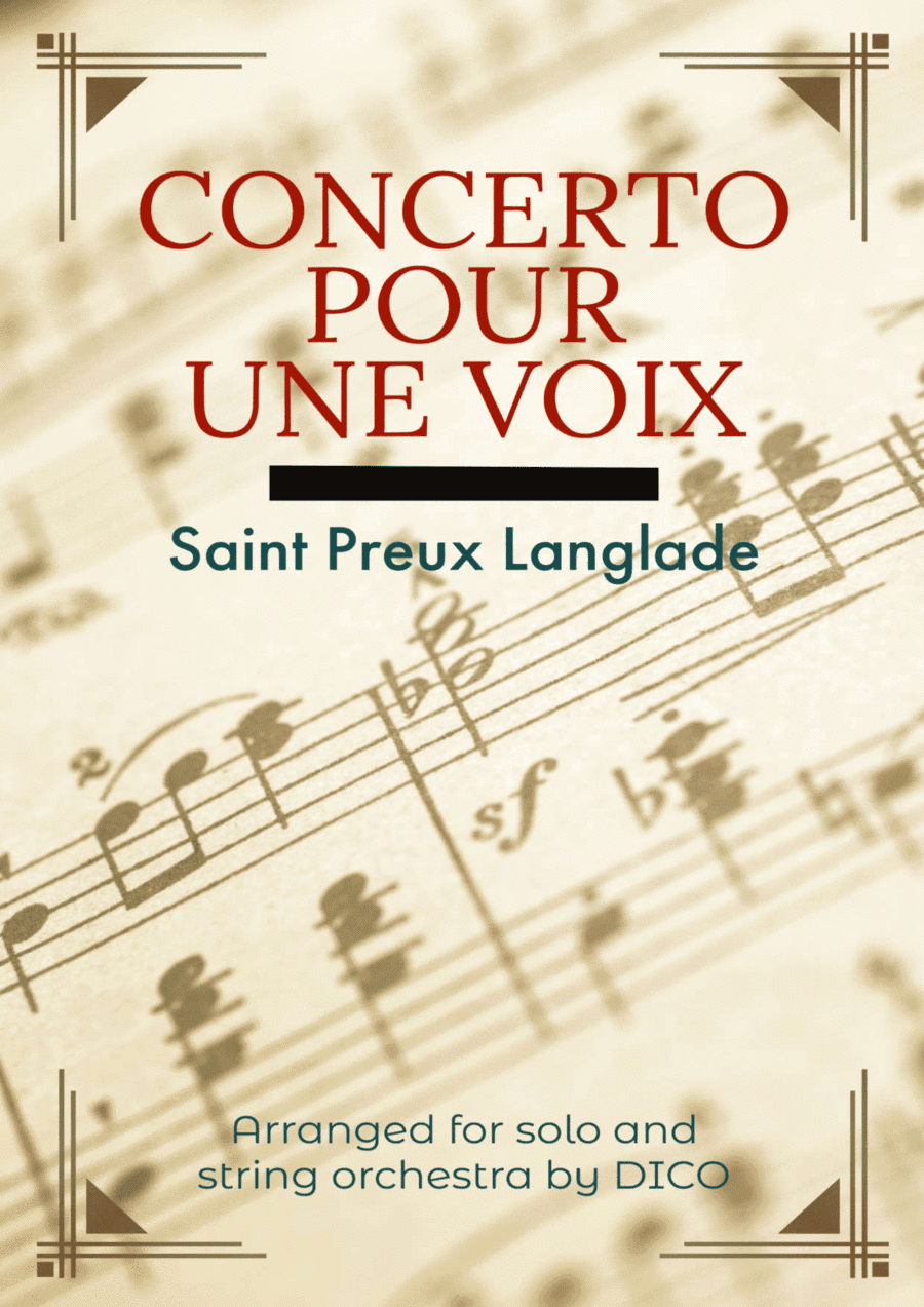 Concerto Pour Une Voix (arr. Dico)