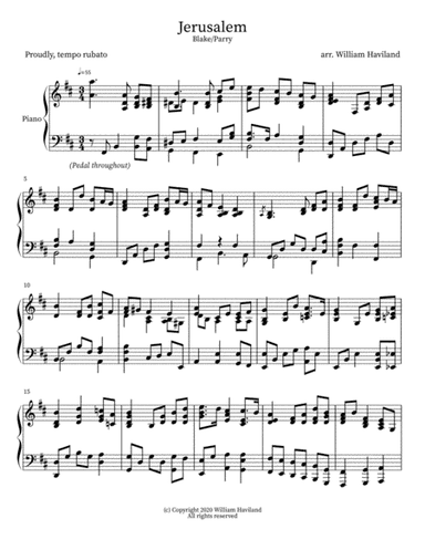 Jerusalem (And Did Those Feet in Ancient Time) - Blake/Parry, BBC Proms (arr. William Haviland)