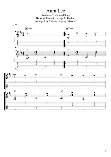 Aura Lee (arr. Antonius Agung Setiawan)