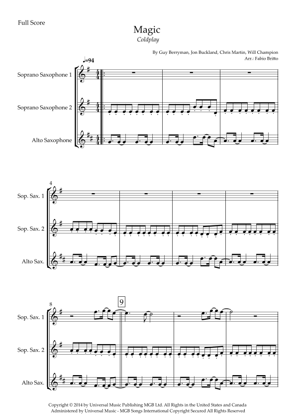 Magic (arr. Fabio Britto)