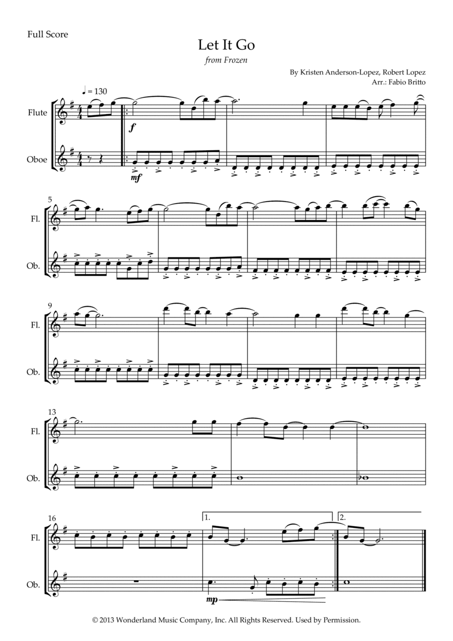 Let It Go (arr. Fabio Britto)