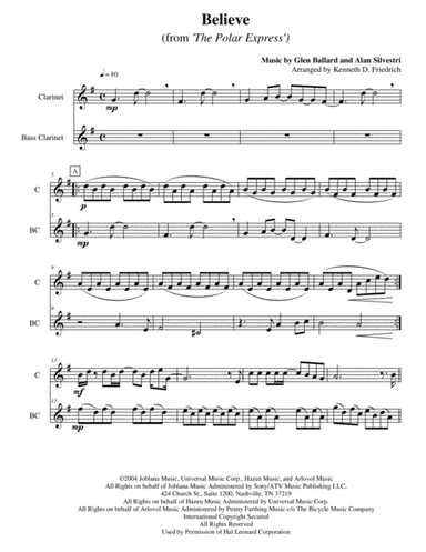 Believe (arr. Kenneth D. Friedrich)