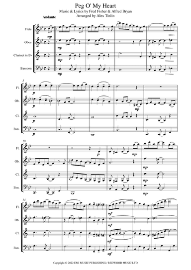Peg O' My Heart (arr. Alex Tinlin)