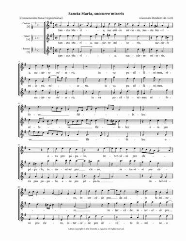 Sancta Maria, succurre miseris (Metallo) - SAT (arr. Aristotle A. Esguerra)