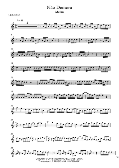 Nao Demora (arr. Lucas Rocha)
