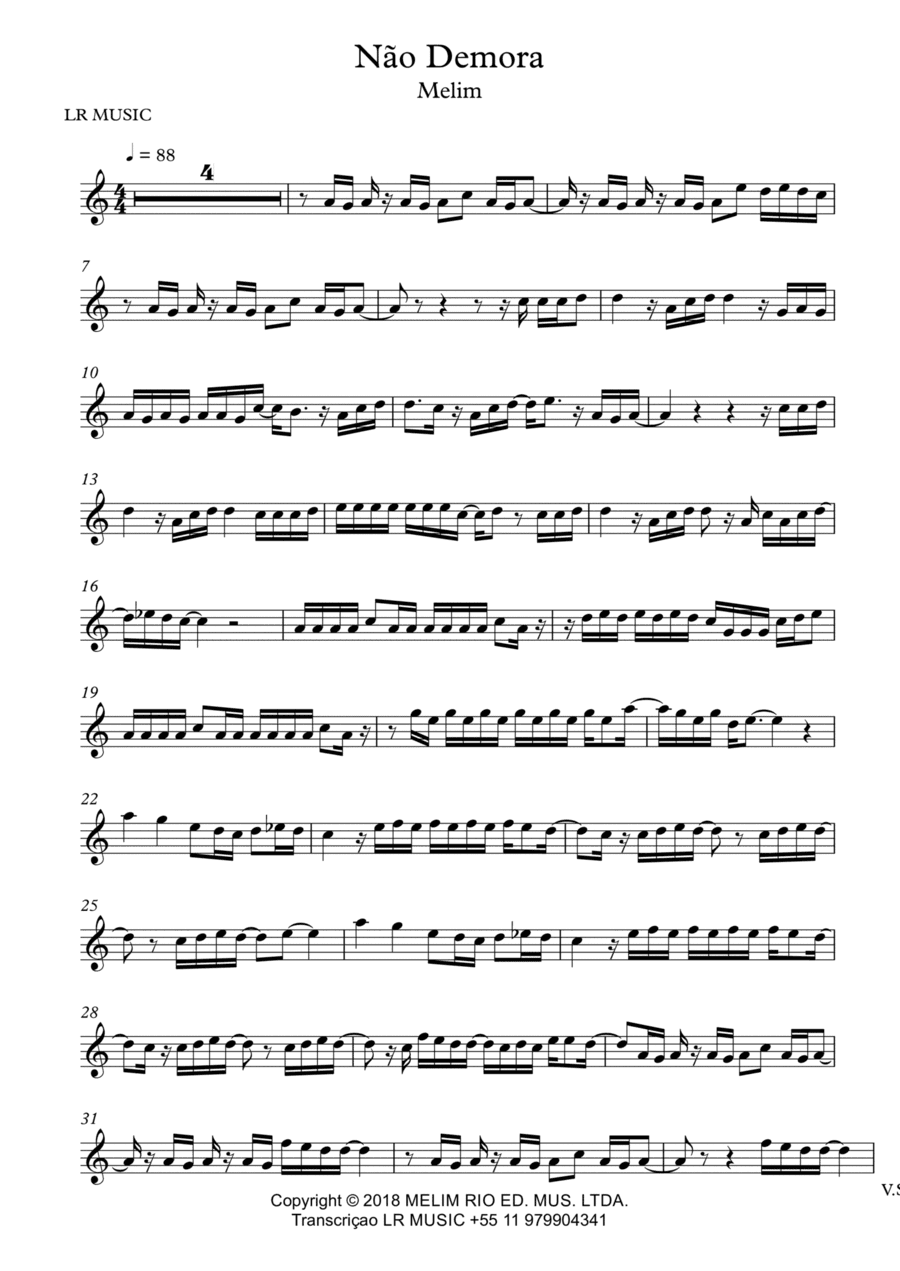 Nao Demora (arr. Lucas Rocha)