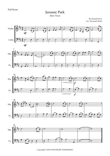 Jurassic Park Iii (arr. Fernando Britto)