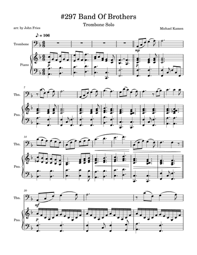 Band Of Brothers - Main Title (arr. John Fries)