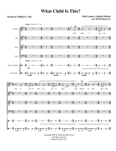 What Child Is This? (arr. David Heck, Jr.)