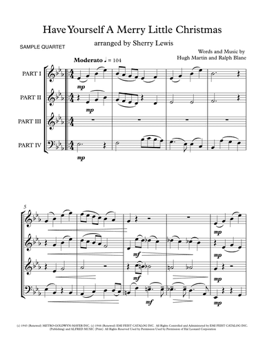 Have Yourself A Merry Little Christmas  from MEET ME IN ST. LOUIS (arr. Sherry Lewis Publishing)