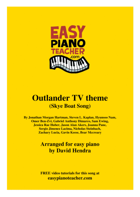 Outlander (arr. David Hendra, easypianoteacher.com)