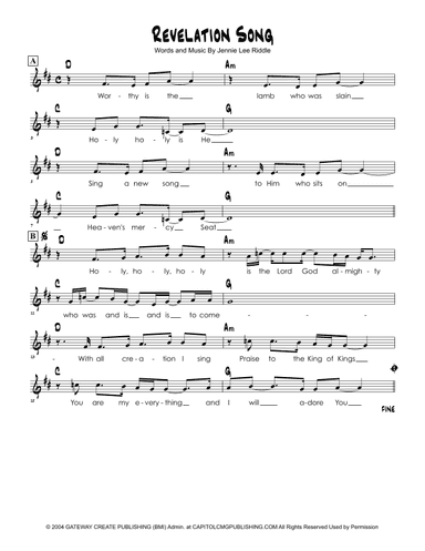 Revelation Song (arr. Brian Kim)
