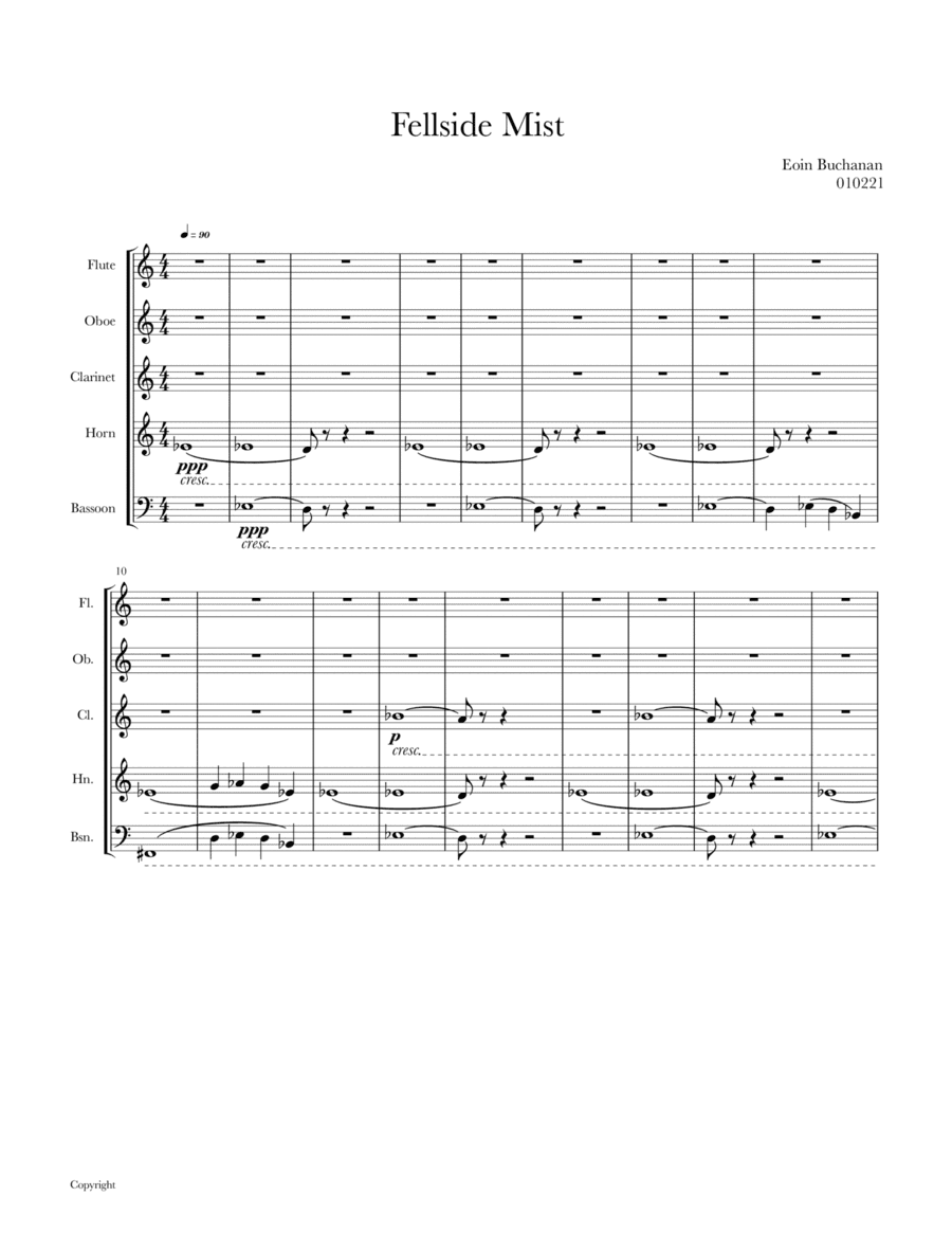 Fellside Mist - Wind Quintet