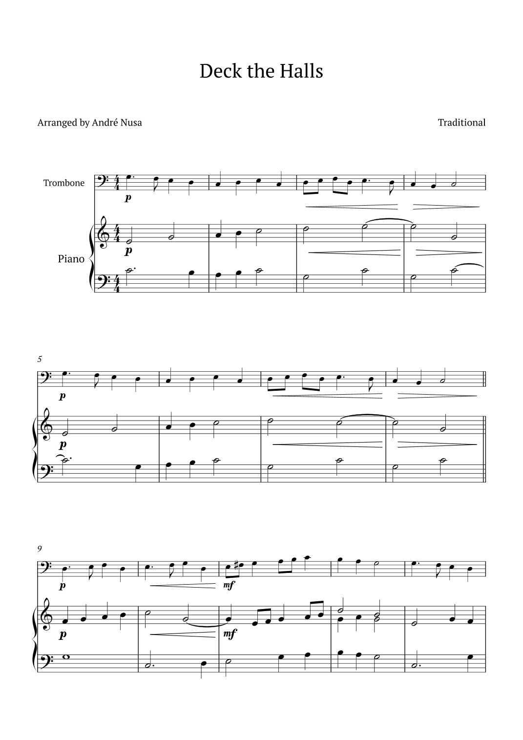 Deck the Halls (arr. André Nusa)