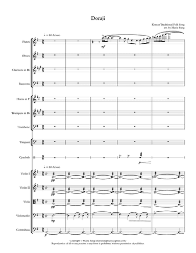 Doraji for Orchestra (arr. Maria Sung)