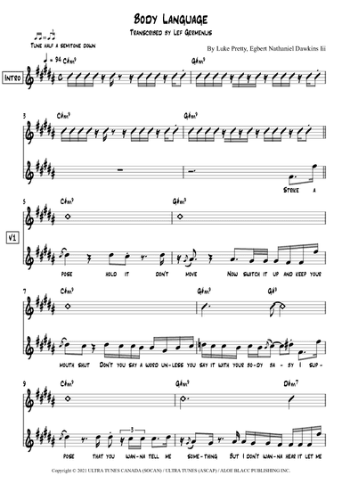 Body Language (arr. Lef Germenlis)