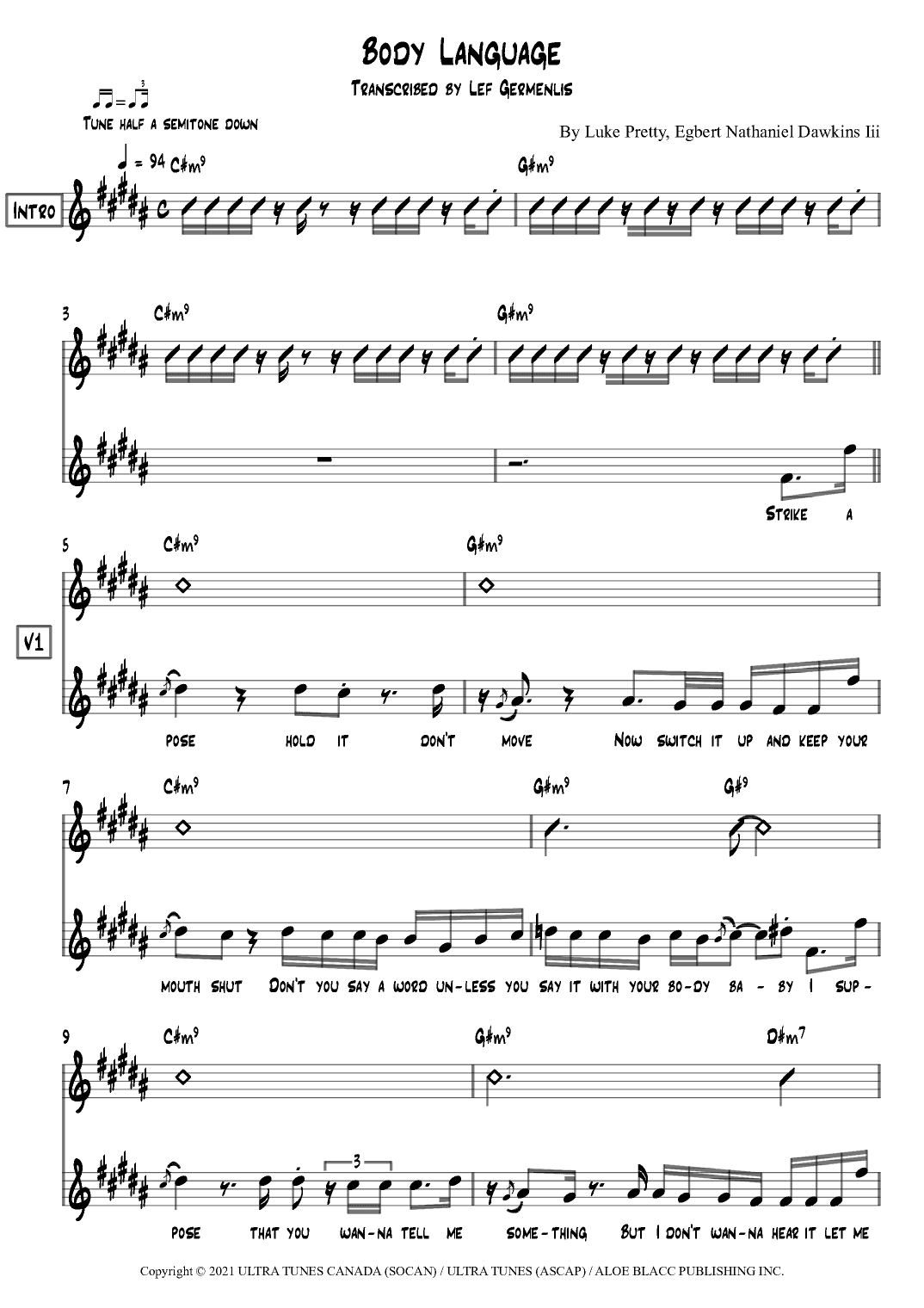 Body Language (arr. Lef Germenlis)
