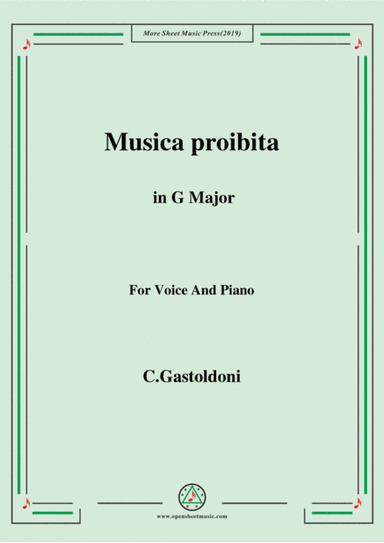 Gastoldoni-Musica proibita in G Major (arr. MSM)