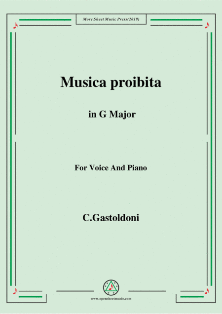 Gastoldoni-Musica proibita in G Major (arr. MSM)