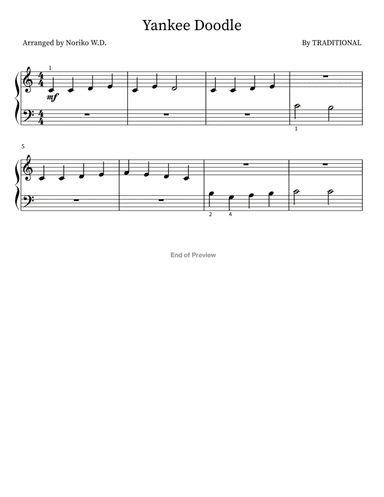 Yankee Doodle (arr. Noriko W.D.)