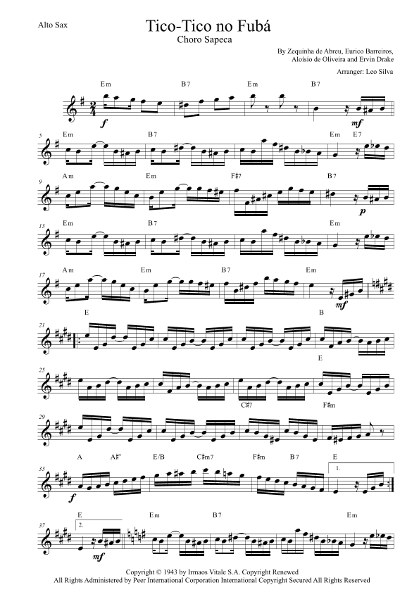 Tico Tico (tico Tico No Fuba) (arr. Leo Silva)