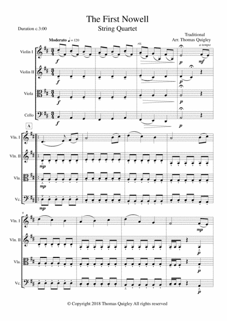 The First Nowell (arr. Thomas Quigley)