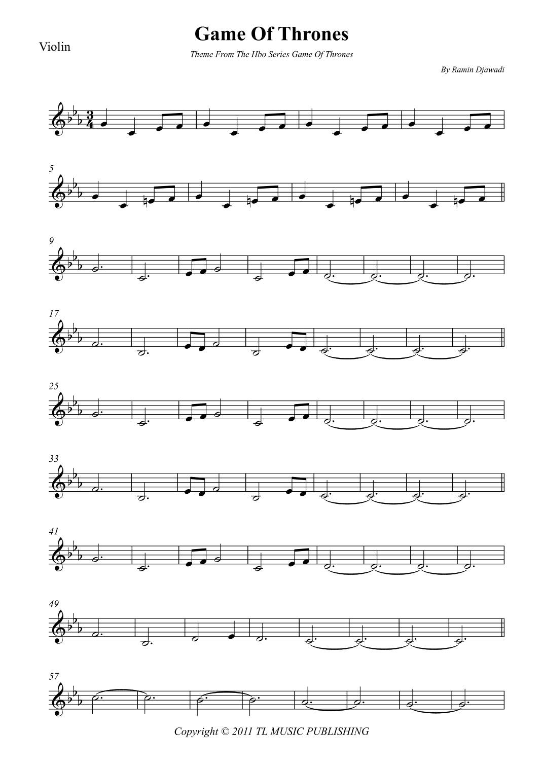 Game Of Thrones (arr. Wesley S. SIlva)