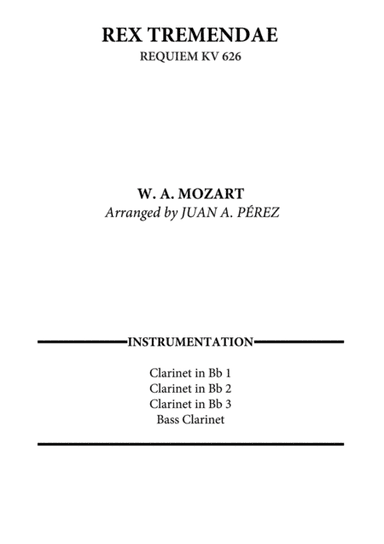Rex Tremendae (Requiem KV 626) (arr. Juan A. Perez)