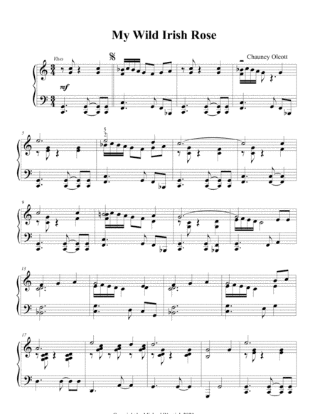 My Wild Irish Rose (arr. Michael Woytiuk)