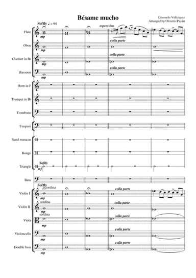 Besame Mucho (Kiss Me Much) (arr. Oliver Payan)