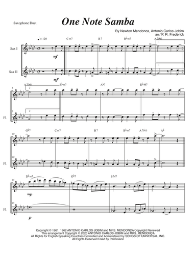 One Note Samba (samba De Uma Nota So) (arr. P. R. Frederick)