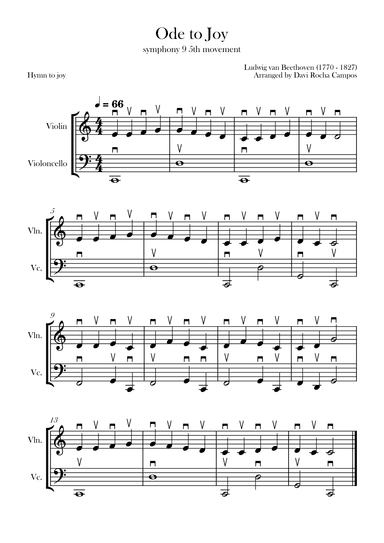 Ode To joy (Symphony 9 5th movement) (arr. Davi Rocha Campos)