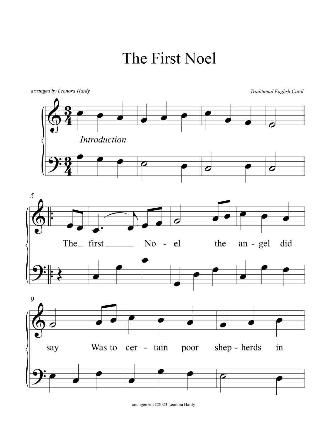 The First Noel (Beginner) (arr. Leonora Hardy)