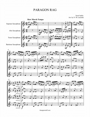 Paragon Rag (arr. Nick Lacanski)
