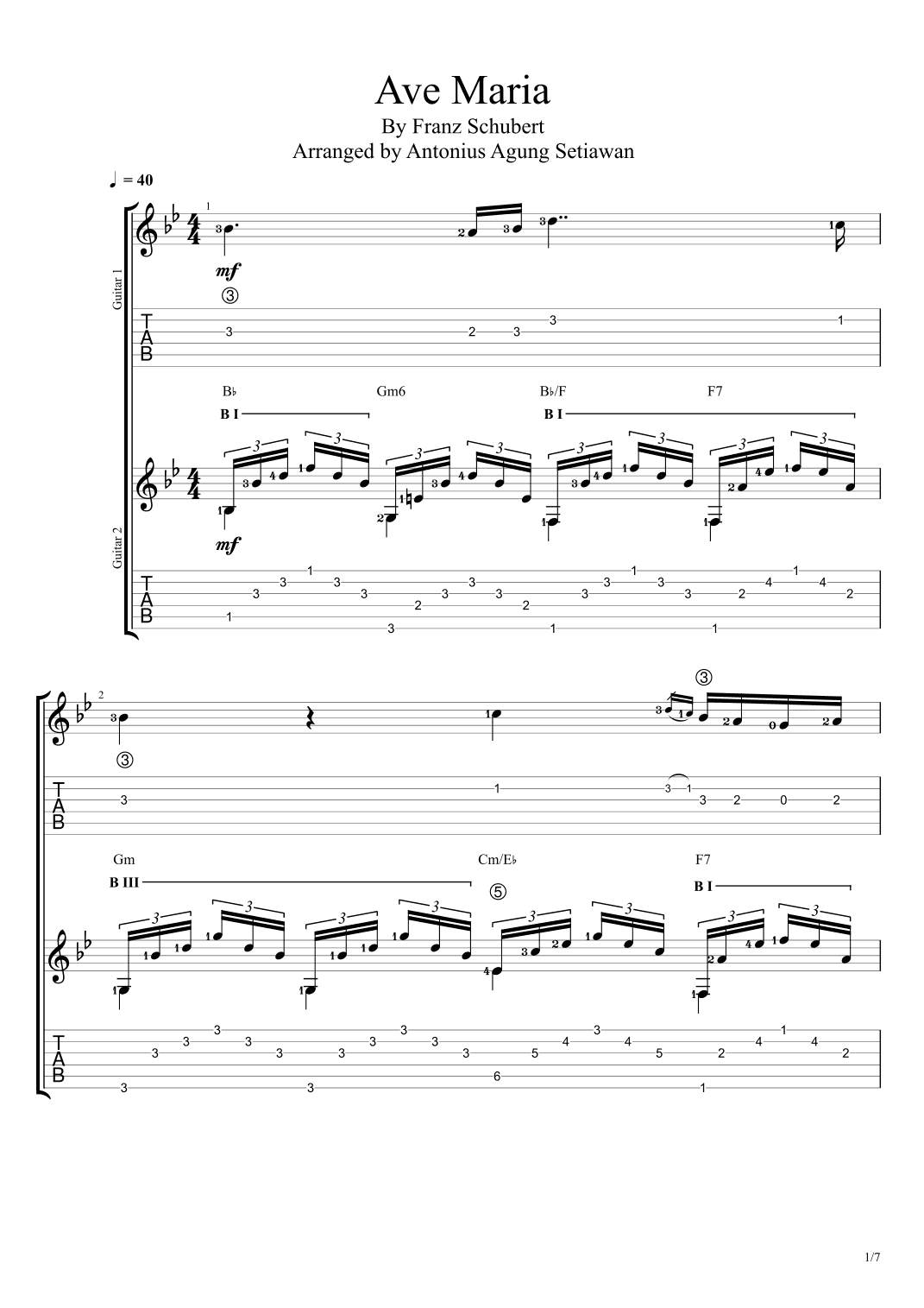 Ave Maria (Franz Schubert) (arr. Antonius Agung Setiawan)