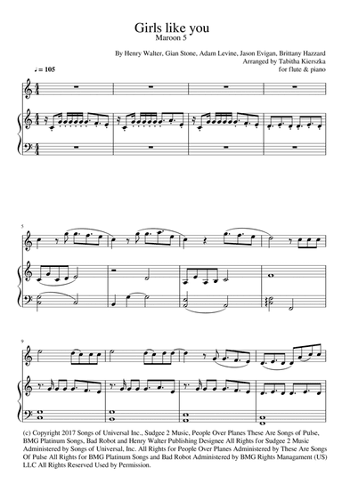 Girls Like You (arr. Tabitha Kierszka)