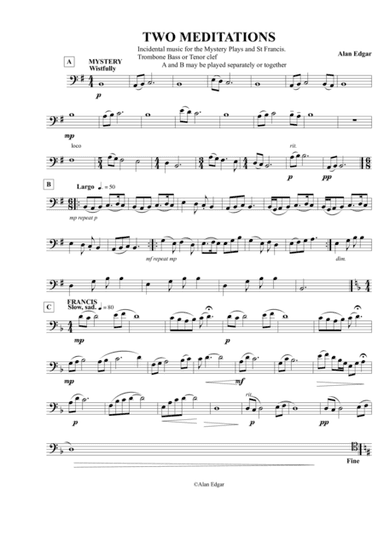 TWO MEDITATIONS for TROMBONE