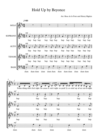 Hold Up (arr. Rose de la Font, Henry Rigden)