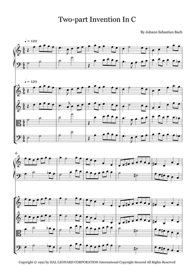 Two-part Invention In C (arr. Fernanda Moura)