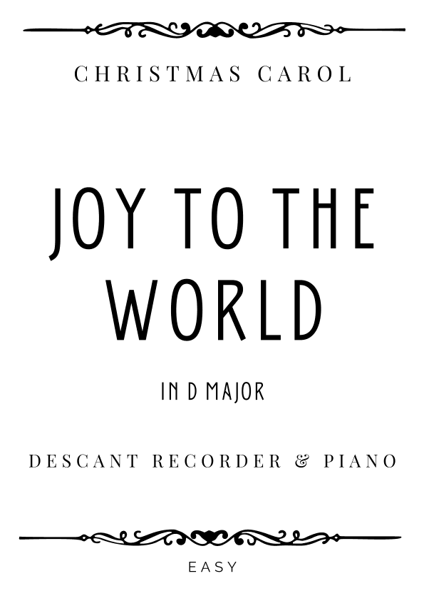 Mason - Joy to the World in D Major - Easy (arr. Piacere Music Sheets)