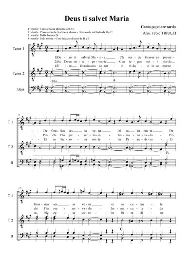 Deus ti salvet Maria (arr. Fabio TRIULZI)