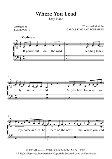 Where You Lead (arr. Lizzie Watts)