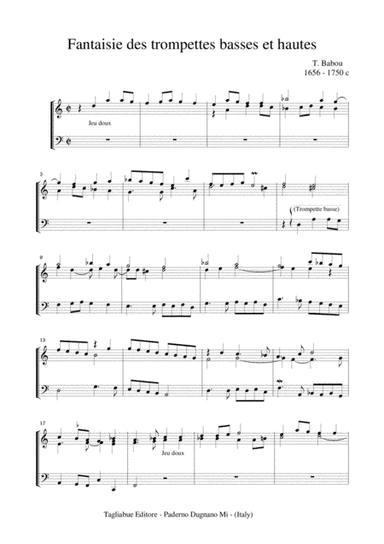 FANTASIE des trompettes basses et hautes - T. Babou - For Organ (arr. Marcello Meneguzzo)
