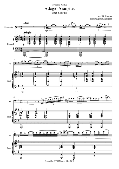 Adagio Aranjeuz - Cello & Piano