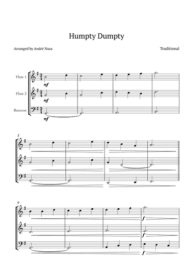 Humpty Dumpty (arr. André Nusa)